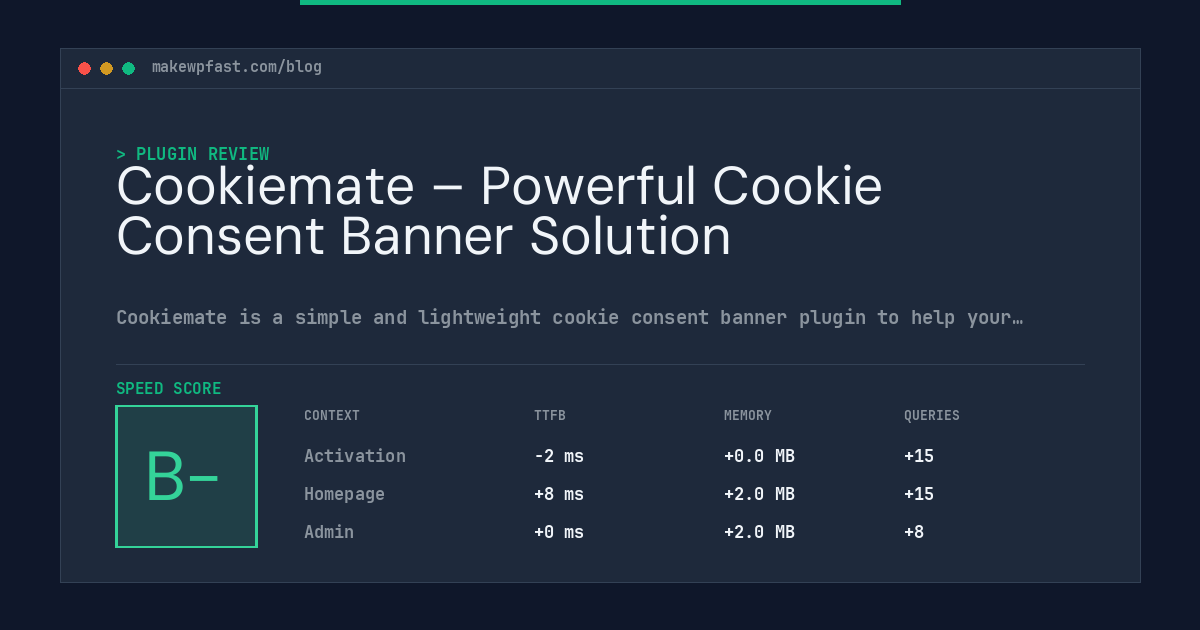 Cookiemate – Powerful Cookie Consent Banner Solution - MakeWPFast