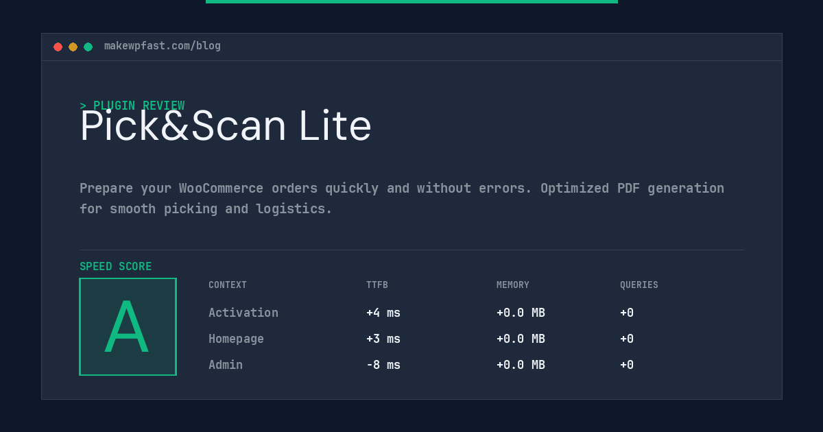 Pick&Scan Lite - MakeWPFast