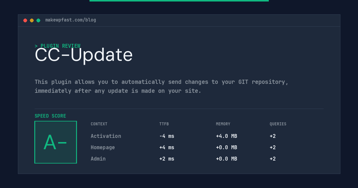 CC-Update - MakeWPFast