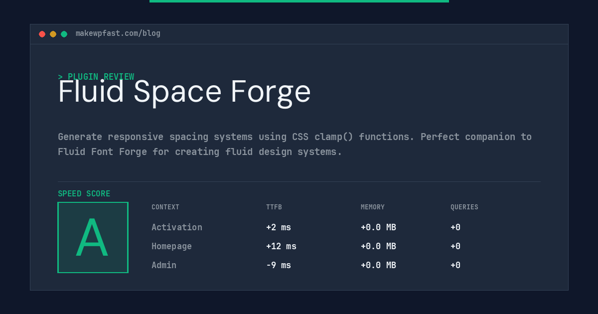 Fluid Space Forge - MakeWPFast