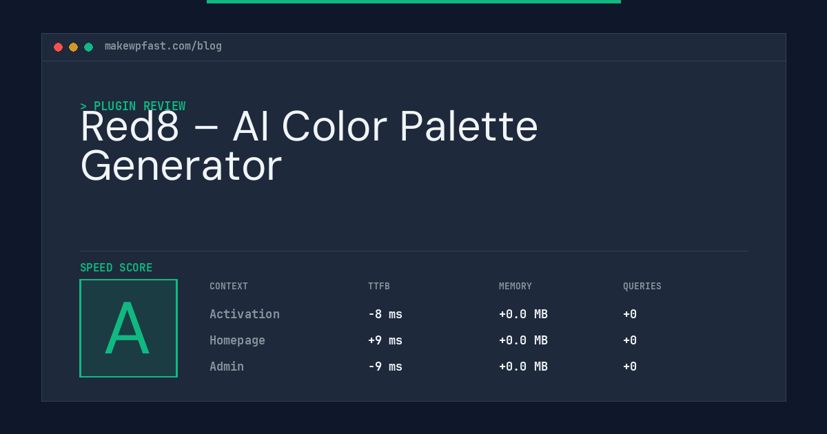 Red8 – AI Color Palette Generator - MakeWPFast