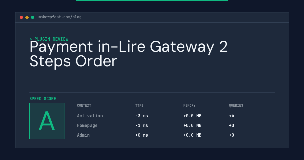 Payment in-Lire Gateway 2 Steps Order - MakeWPFast