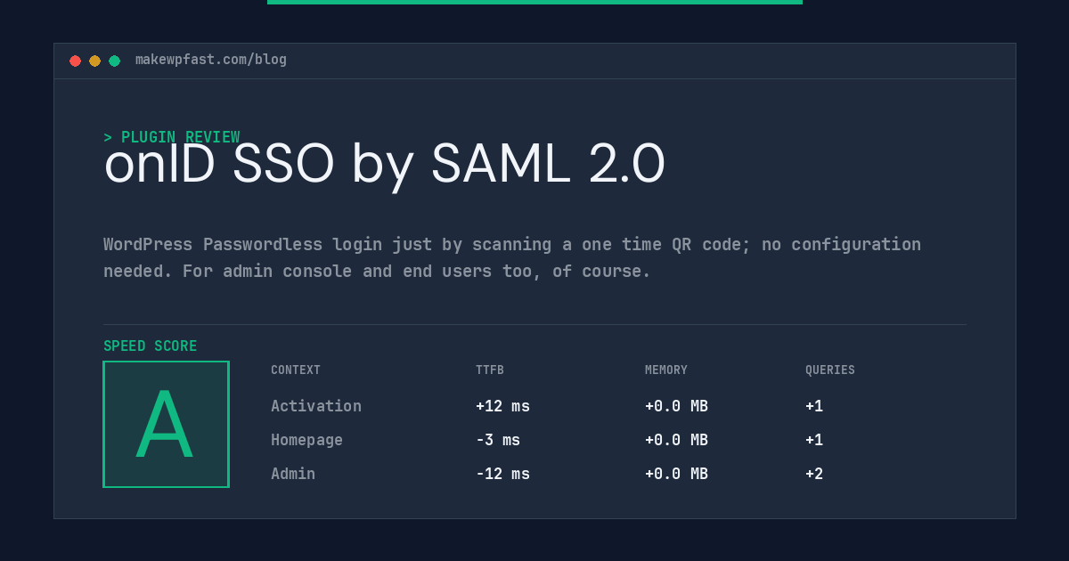 onID SSO by SAML 2.0 - MakeWPFast