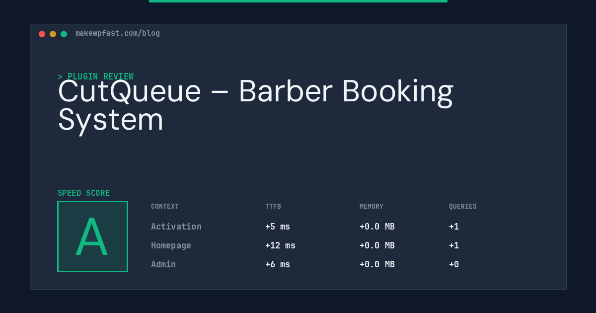 CutQueue – Barber Booking System - MakeWPFast