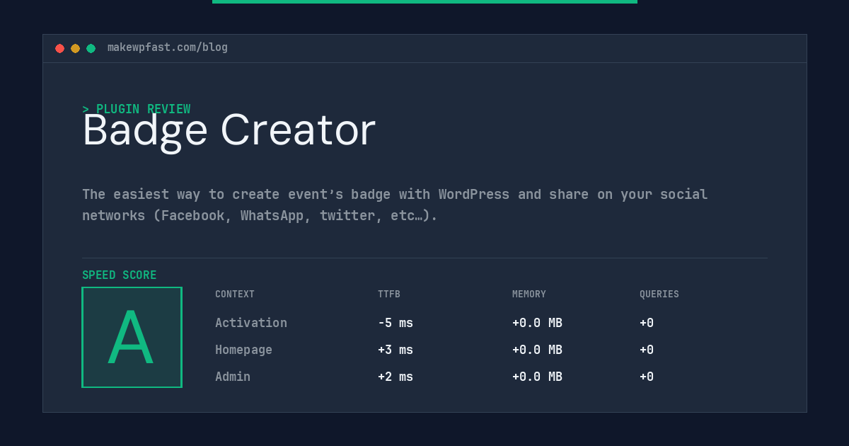 Badge Creator - MakeWPFast