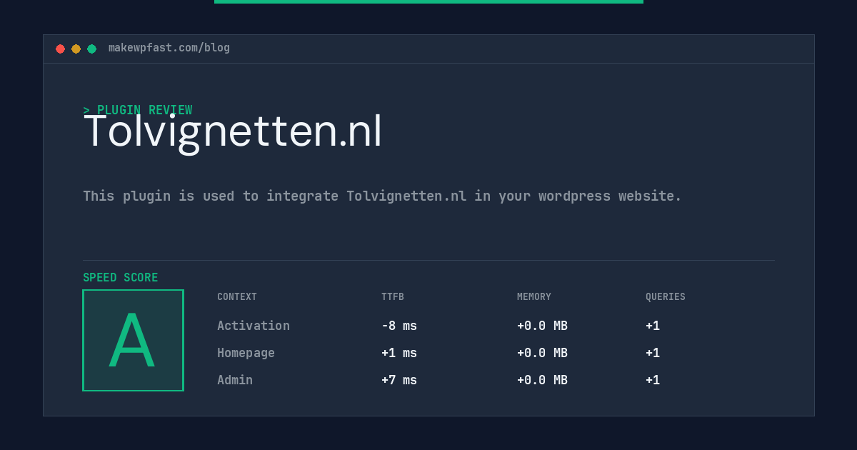 Tolvignetten.nl - MakeWPFast