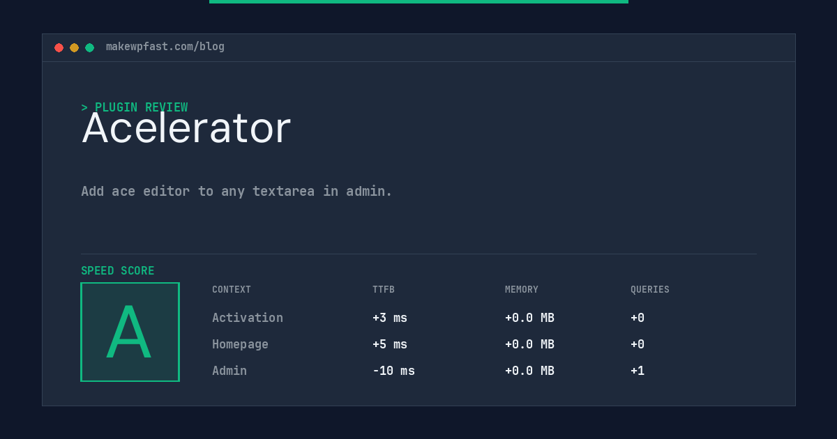 Acelerator - MakeWPFast