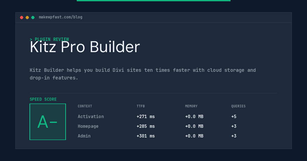 Kitz Pro Builder - MakeWPFast