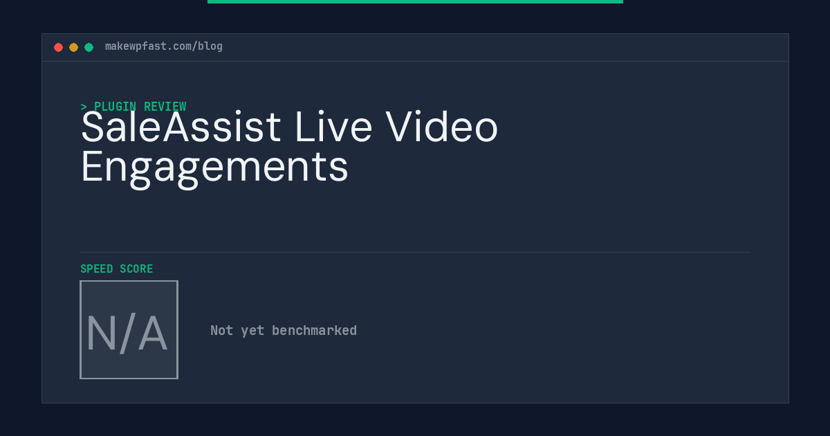 SaleAssist Live Video Engagements - MakeWPFast