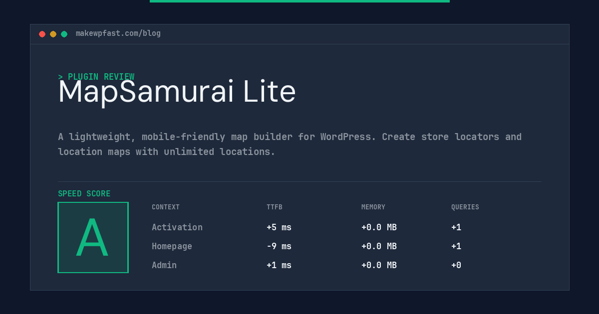 MapSamurai Lite - MakeWPFast