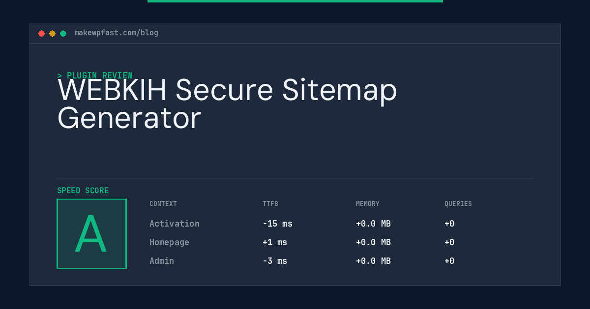 WEBKIH Secure Sitemap Generator - MakeWPFast