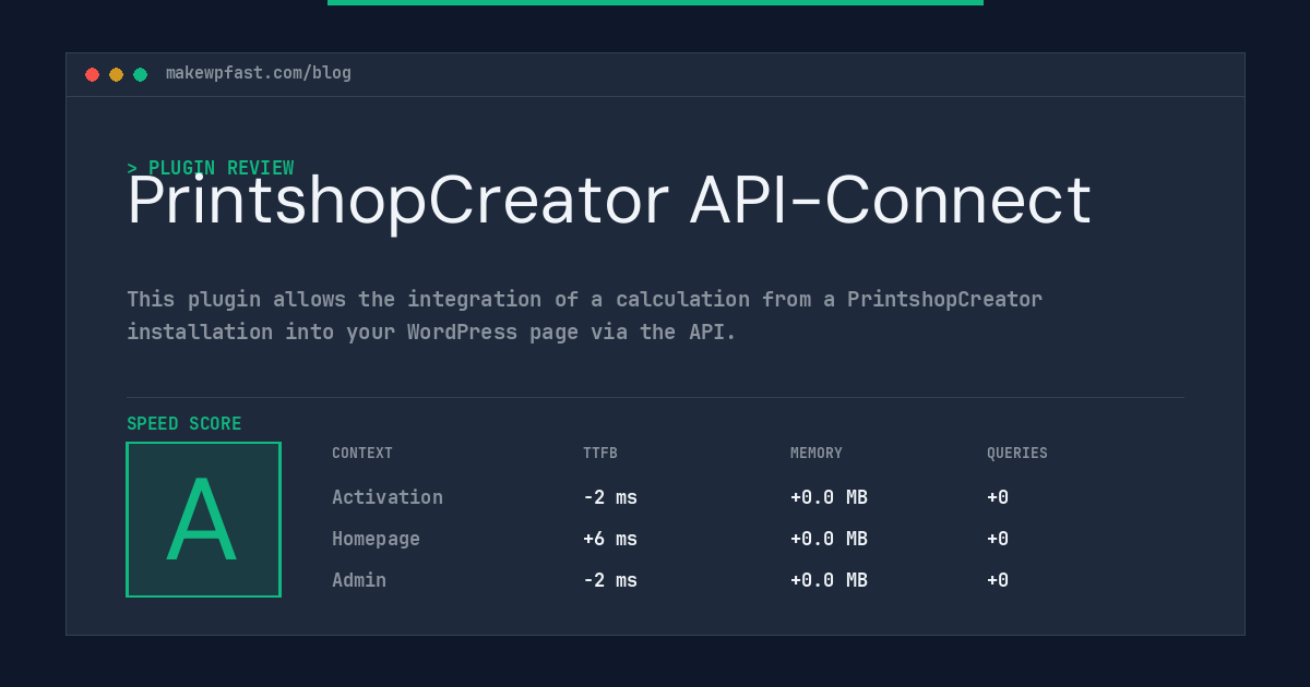 PrintshopCreator API-Connect - MakeWPFast