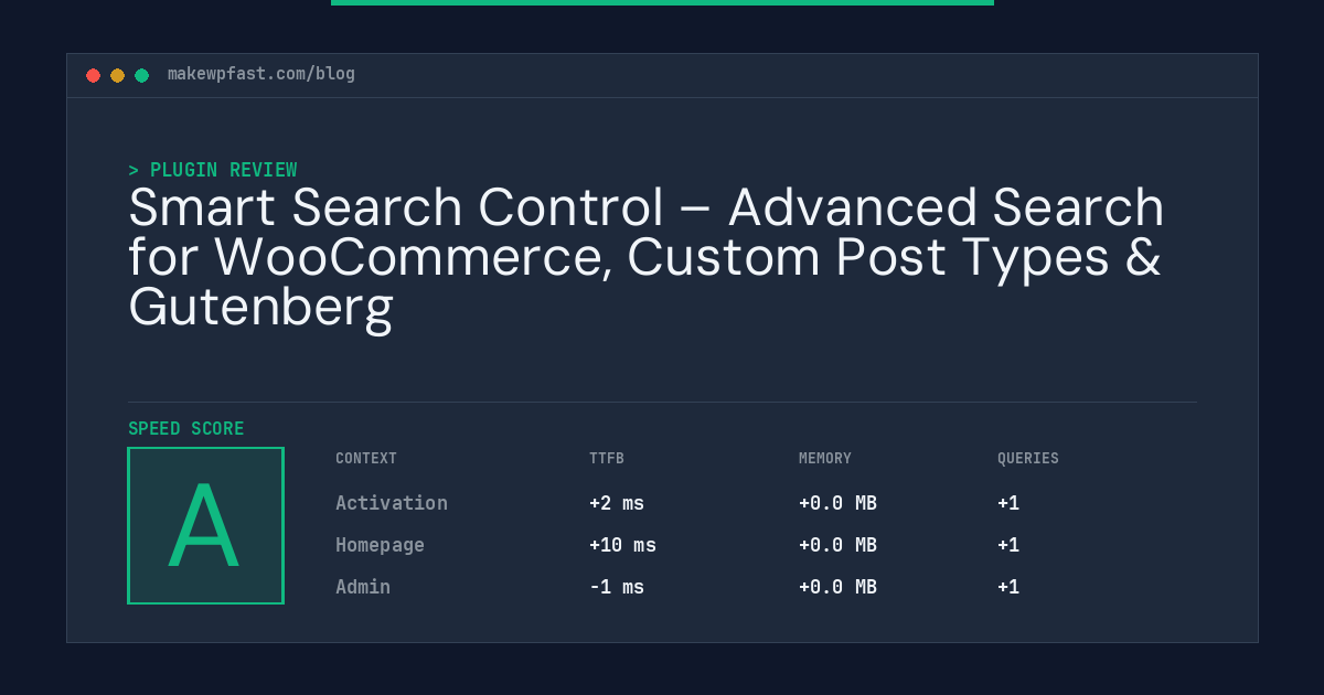 Smart Search Control – Advanced Search for WooCommerce, Custom Post Types & Gutenberg - MakeWPFast