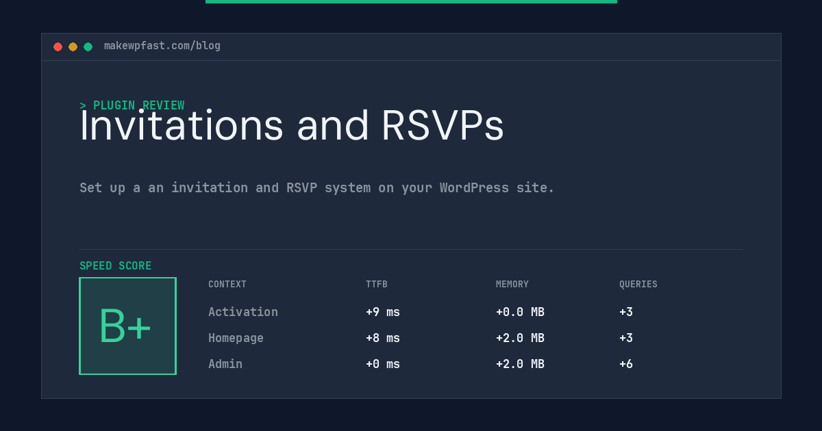 Invitations and RSVPs - MakeWPFast