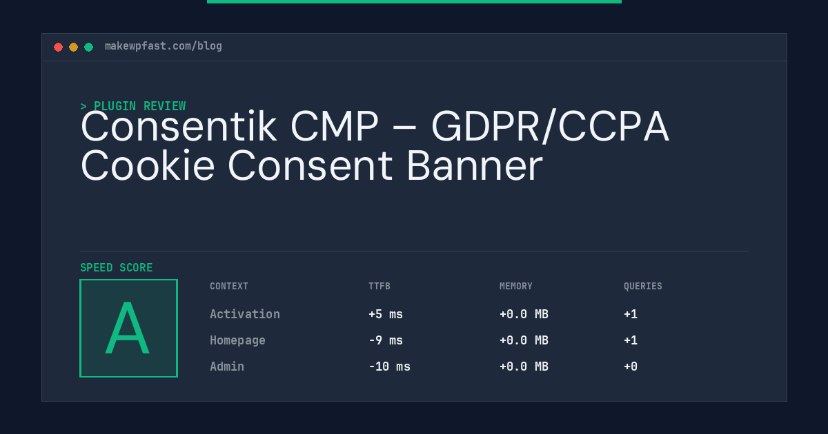 Consentik CMP – GDPR/CCPA Cookie Consent Banner - MakeWPFast