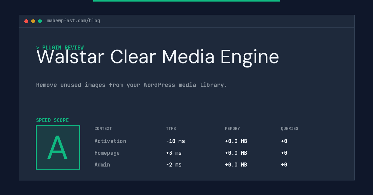 Walstar Clear Media Engine - MakeWPFast