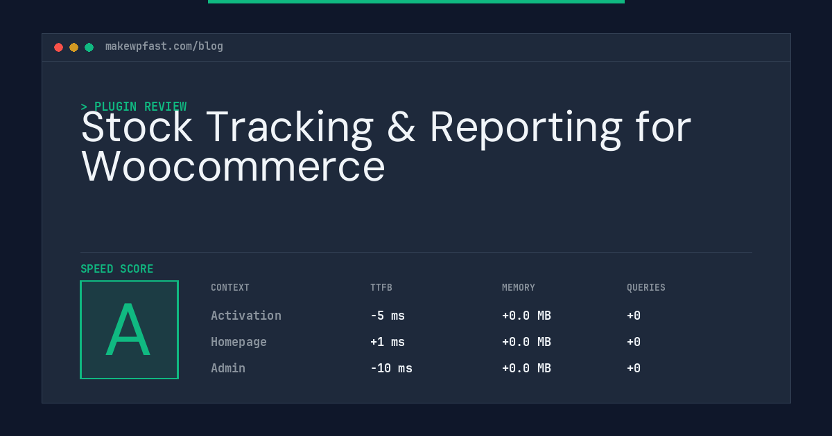 Stock Tracking & Reporting for Woocommerce - MakeWPFast