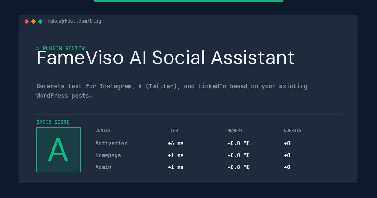 FameViso AI Social Assistant - MakeWPFast