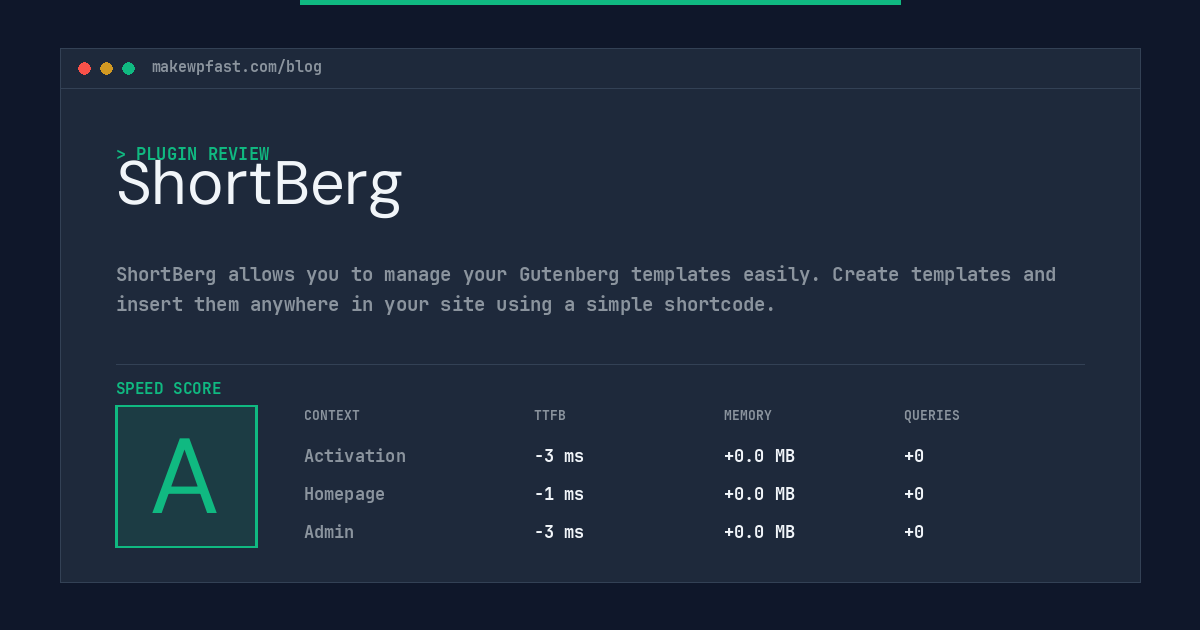 ShortBerg - MakeWPFast