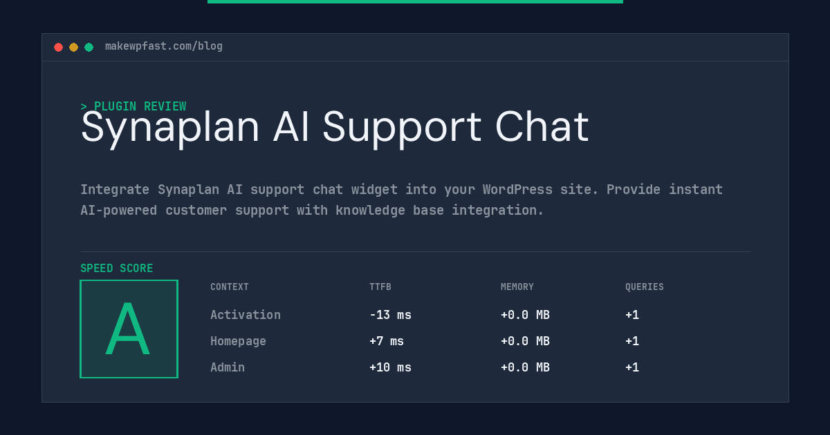 Synaplan AI Support Chat - MakeWPFast