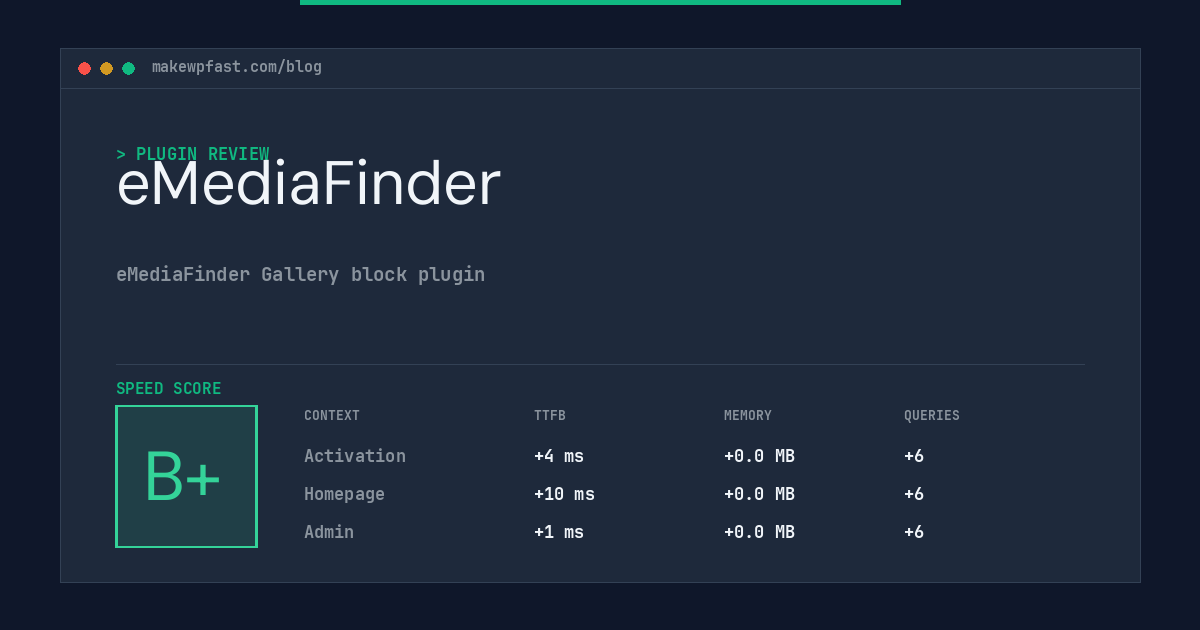 eMediaFinder - MakeWPFast