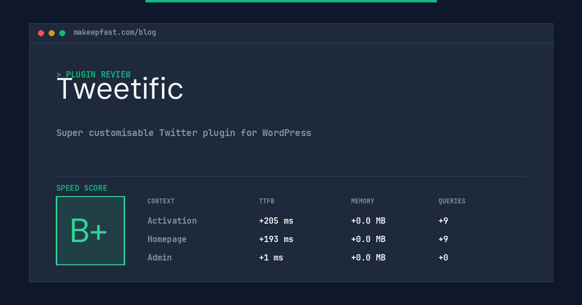 Tweetific - MakeWPFast