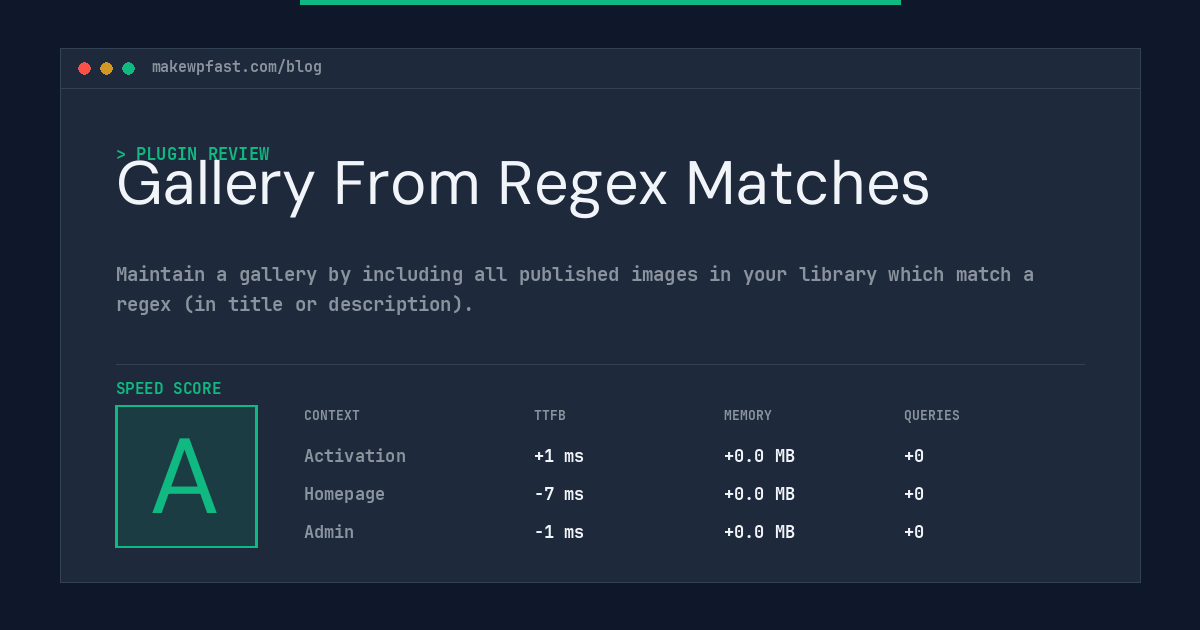 Gallery From Regex Matches - MakeWPFast