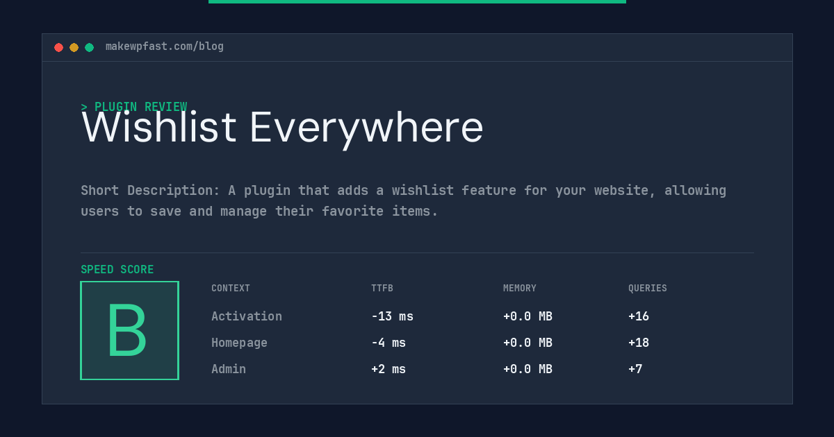 Wishlist Everywhere - MakeWPFast