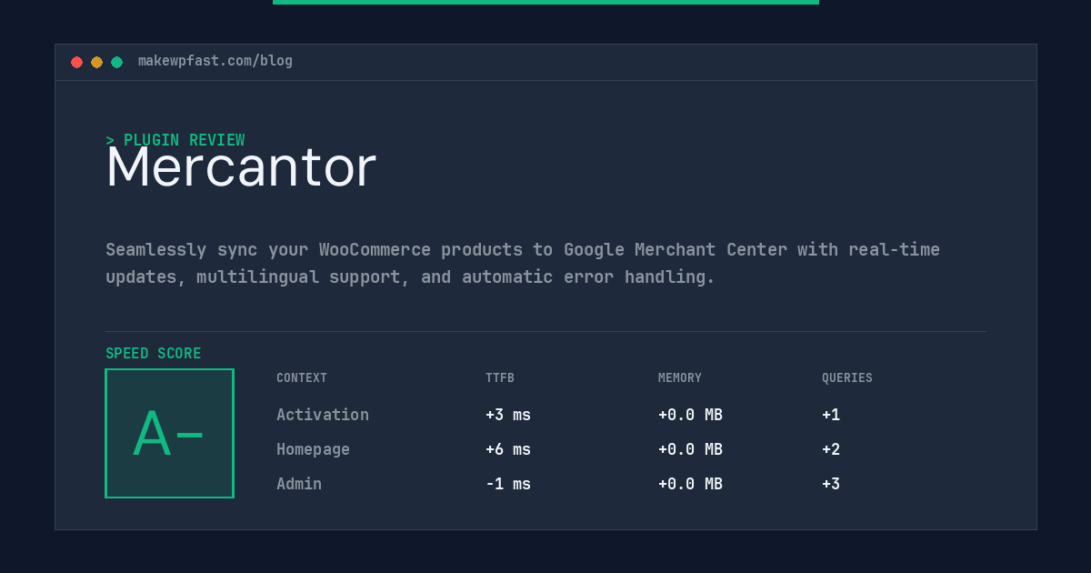 Mercantor - MakeWPFast