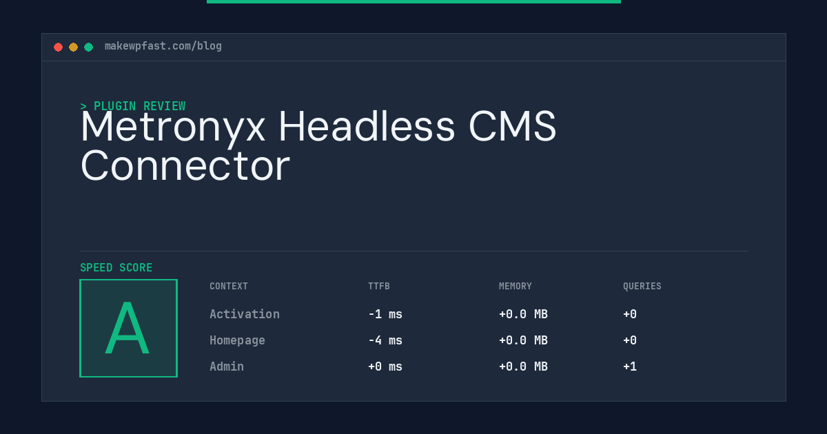 Metronyx Headless CMS Connector - MakeWPFast
