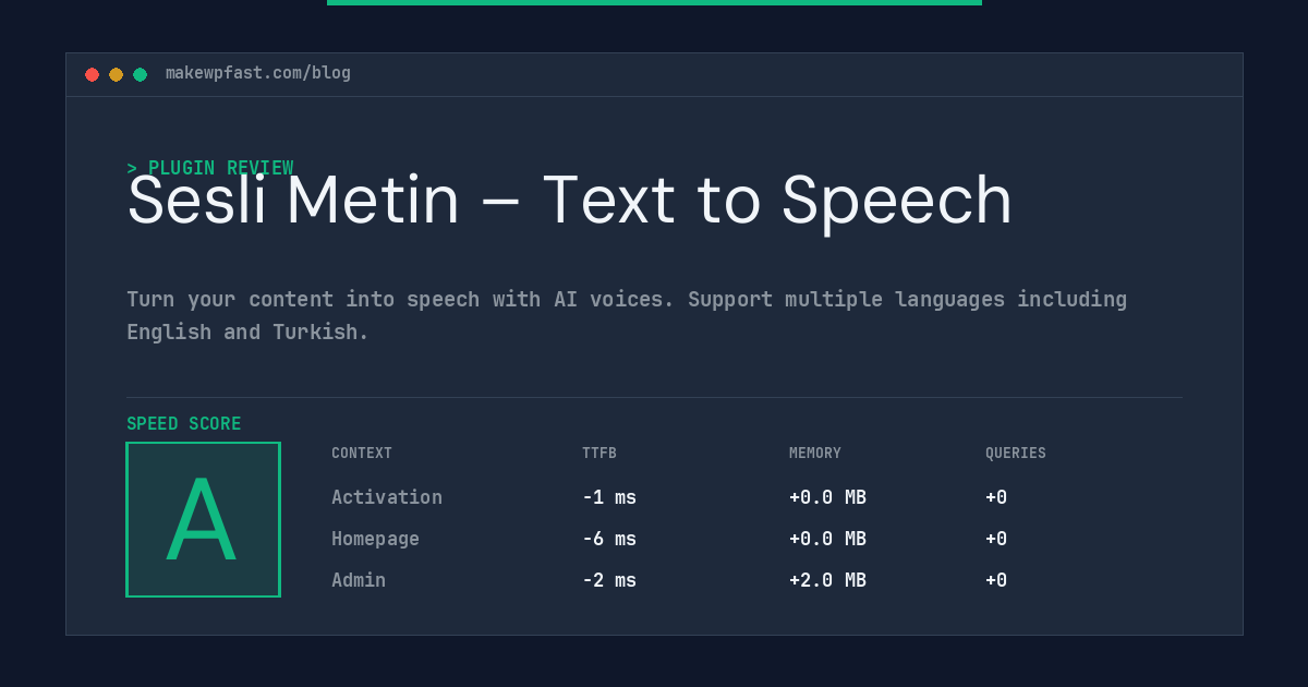 Sesli Metin – Text to Speech - MakeWPFast
