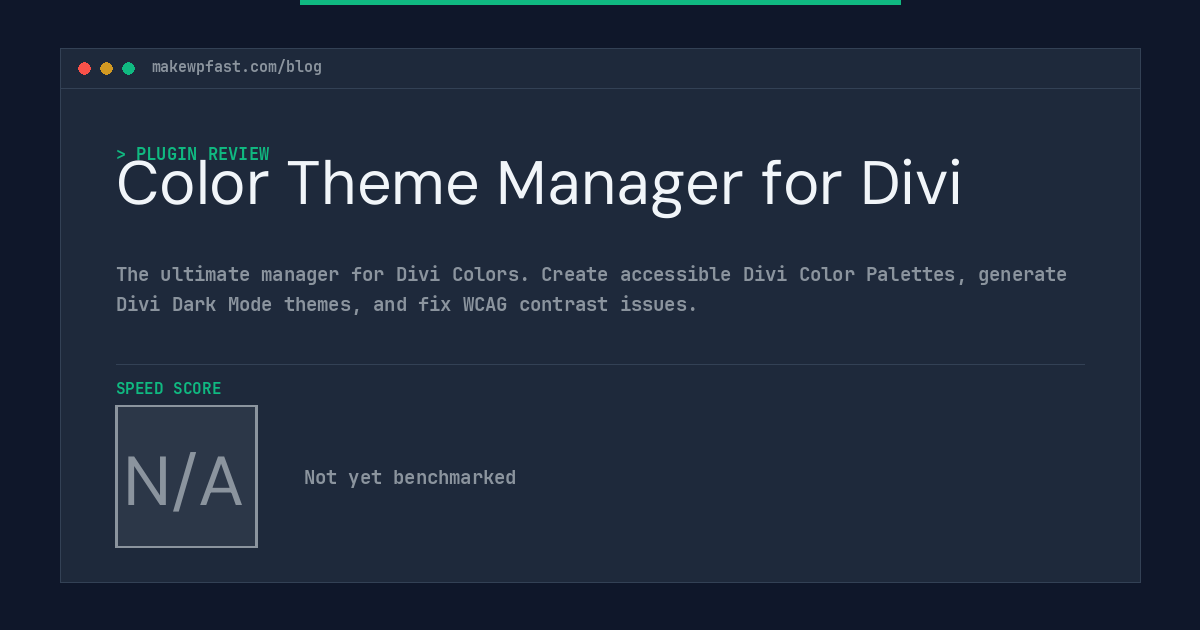 Color Theme Manager for Divi - MakeWPFast