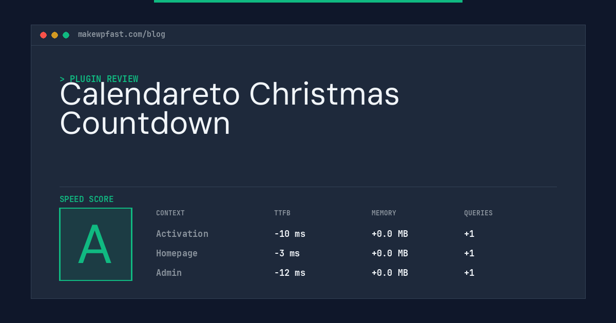 Calendareto Christmas Countdown - MakeWPFast