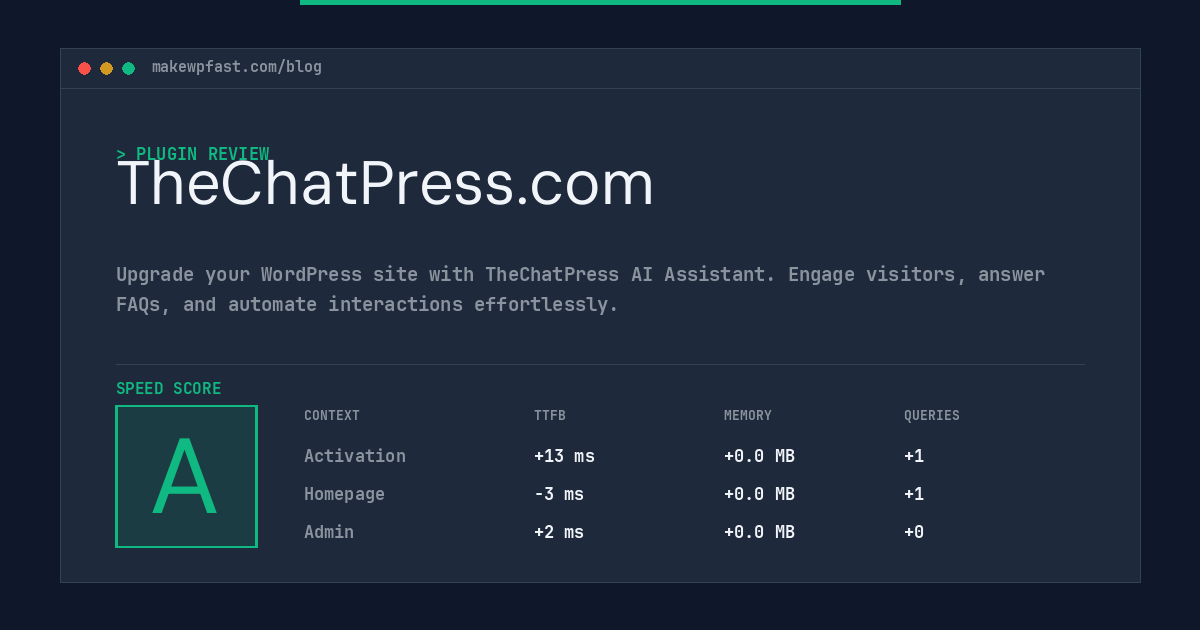TheChatPress.com - MakeWPFast