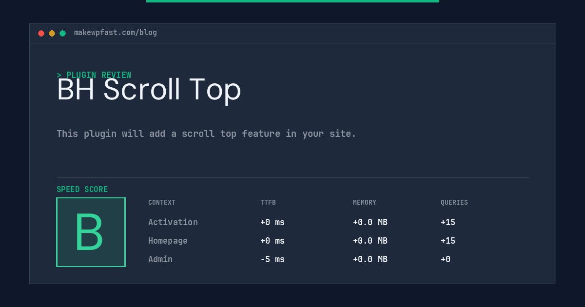 BH Scroll Top - MakeWPFast