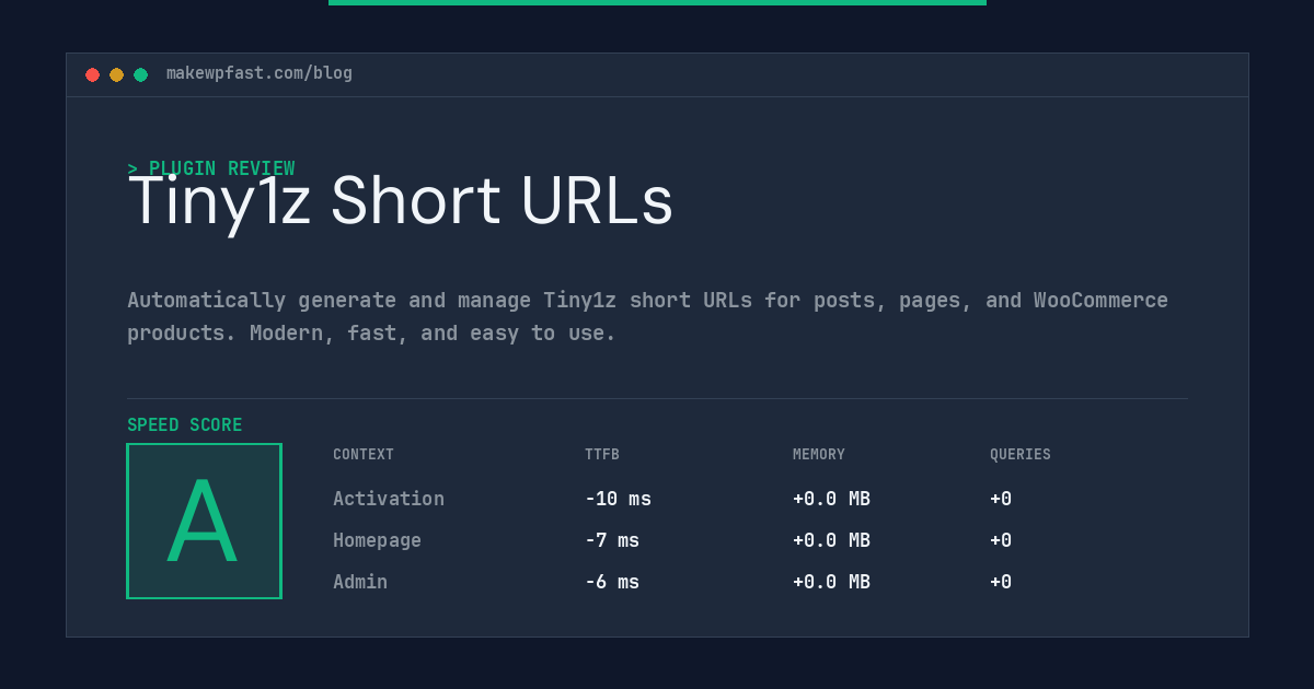 Tiny1z Short URLs - MakeWPFast