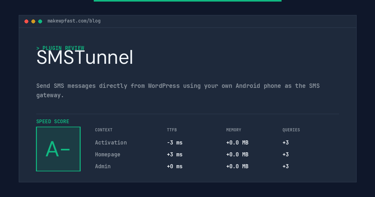 SMSTunnel - MakeWPFast