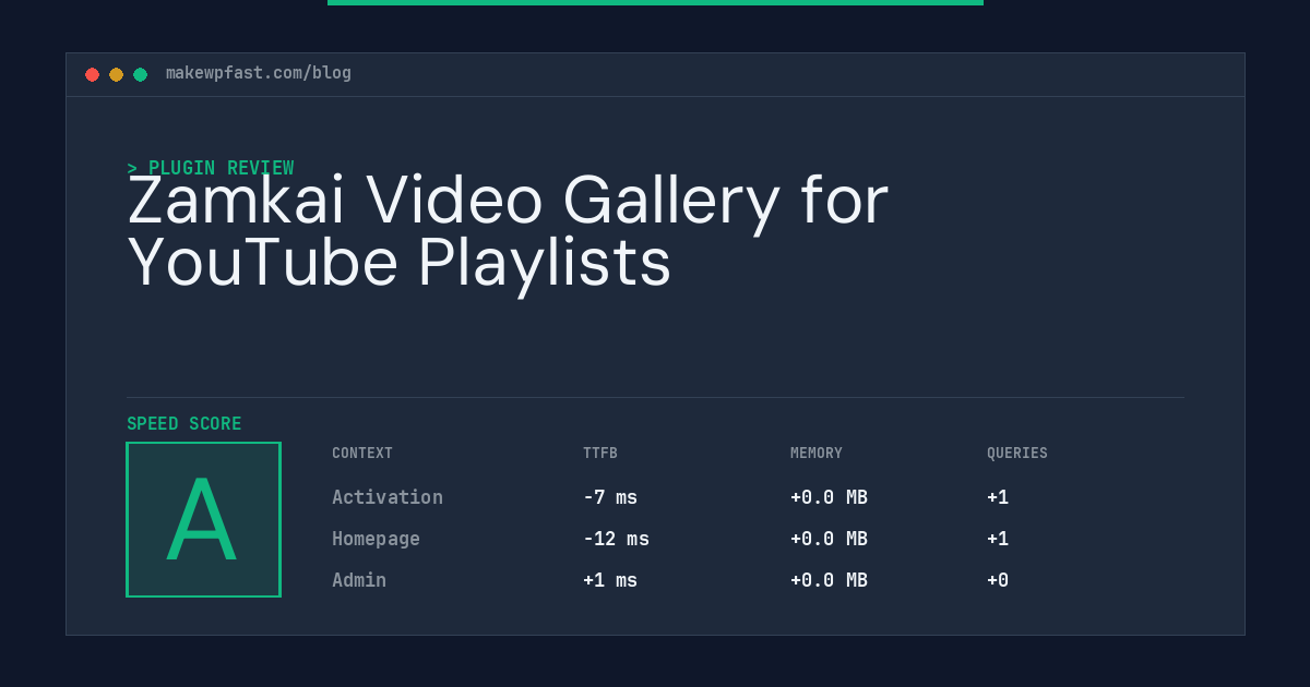 Zamkai Video Gallery for YouTube Playlists - MakeWPFast