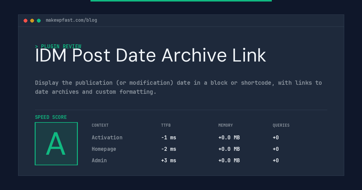 IDM Post Date Archive Link - MakeWPFast