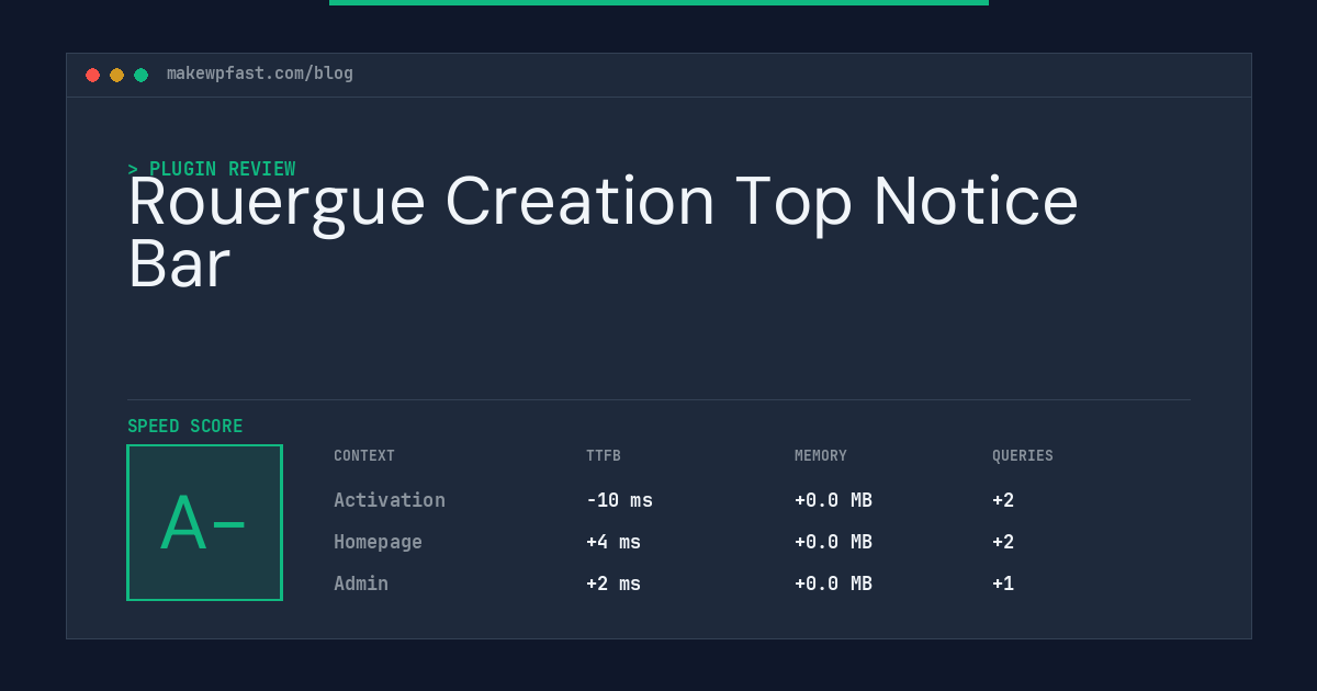 Rouergue Creation Top Notice Bar - MakeWPFast