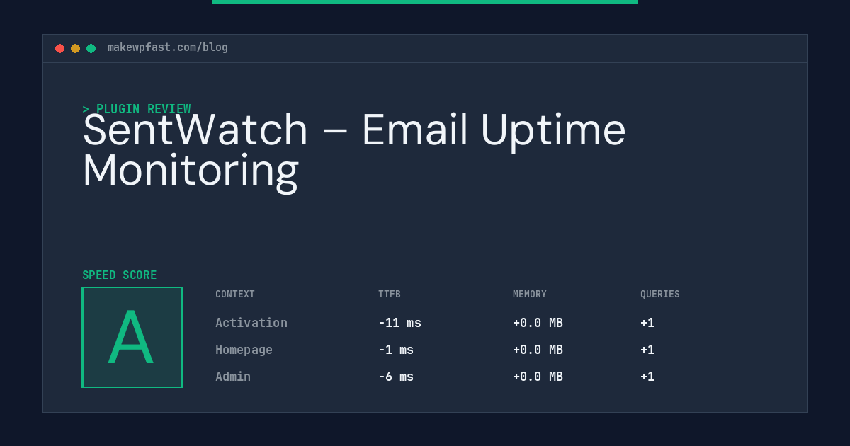 SentWatch – Email Uptime Monitoring - MakeWPFast