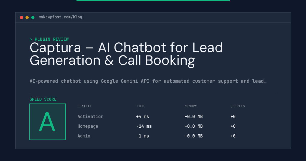 Captura – AI Chatbot for Lead Generation & Call Booking - MakeWPFast