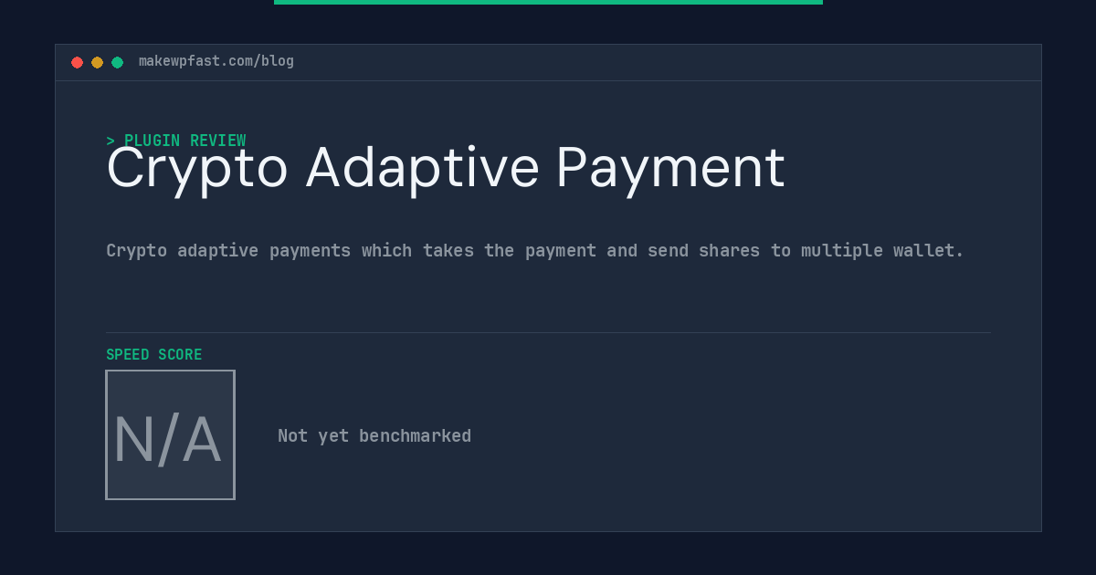 Crypto Adaptive Payment - MakeWPFast
