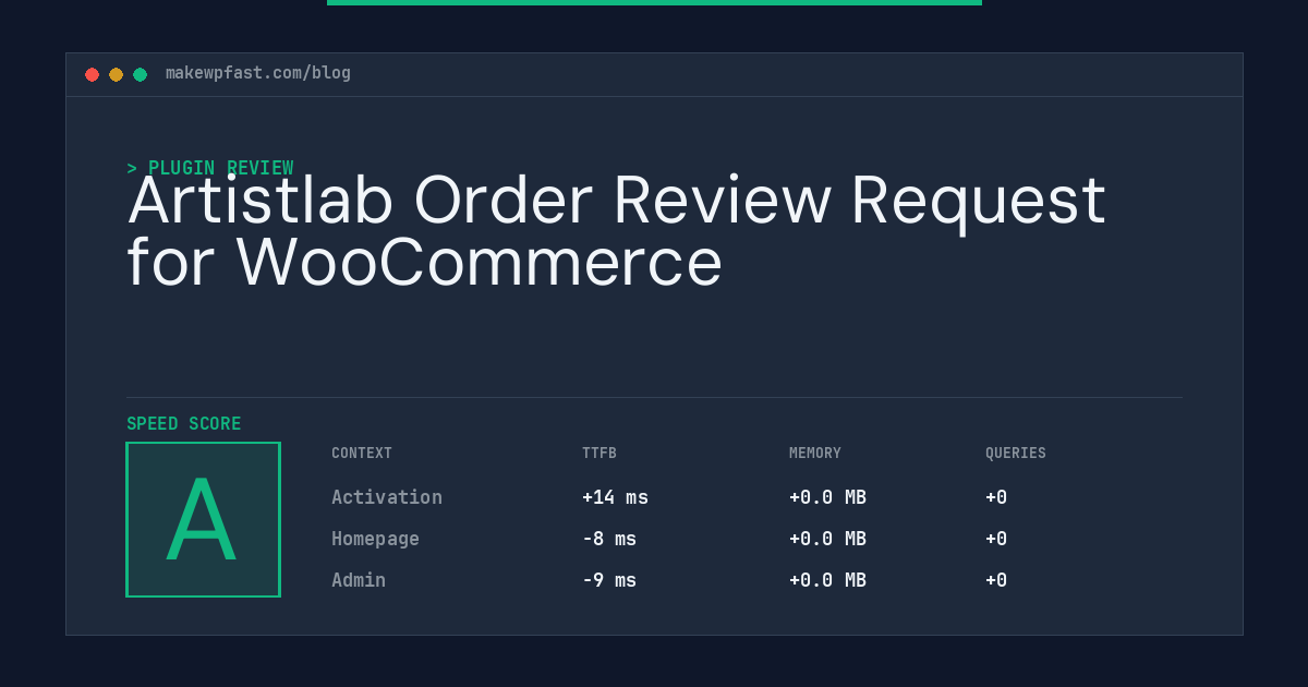 Artistlab Order Review Request for WooCommerce - MakeWPFast
