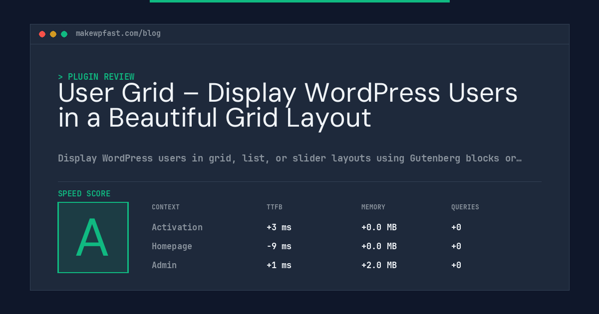 User Grid – Display WordPress Users in a Beautiful Grid Layout - MakeWPFast