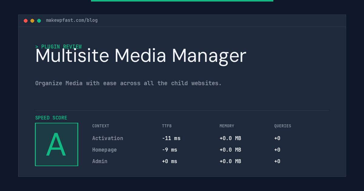 Multisite Media Manager - MakeWPFast