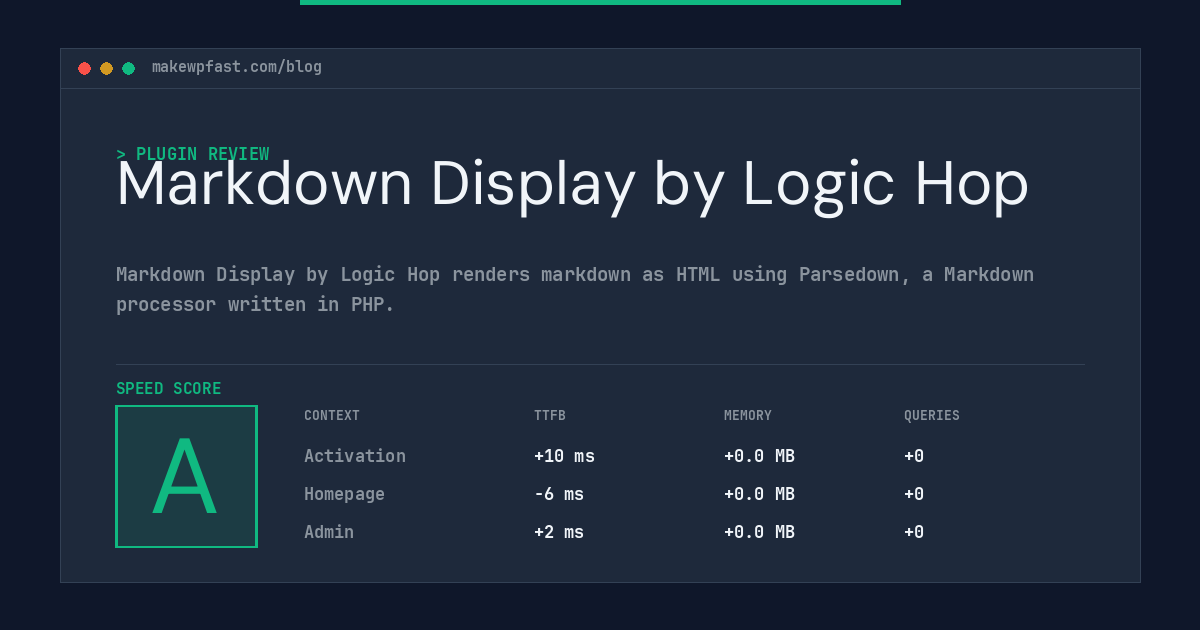 Markdown Display by Logic Hop - MakeWPFast
