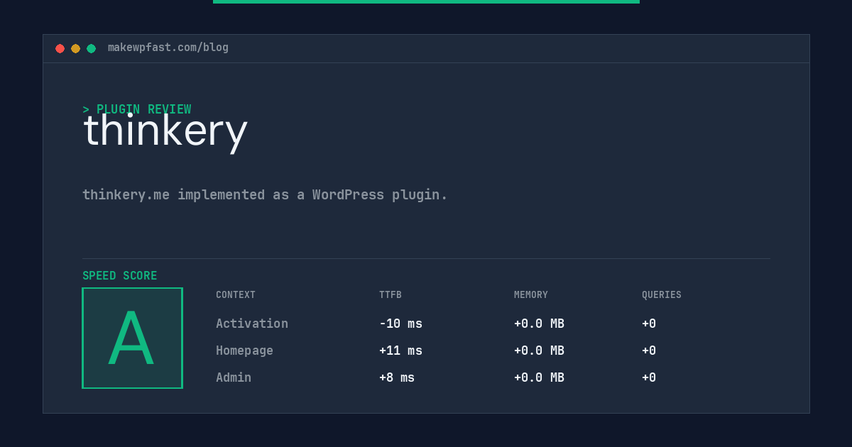 thinkery - MakeWPFast