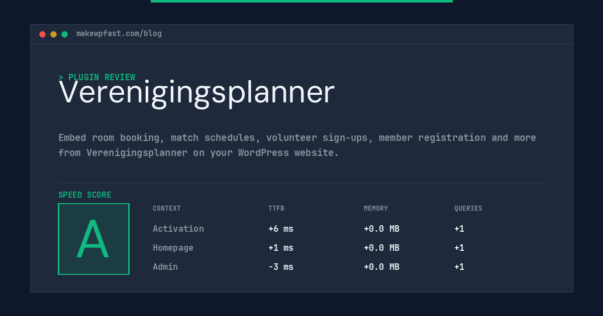 Verenigingsplanner - MakeWPFast