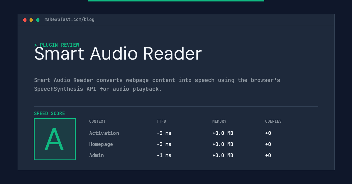 Smart Audio Reader - MakeWPFast
